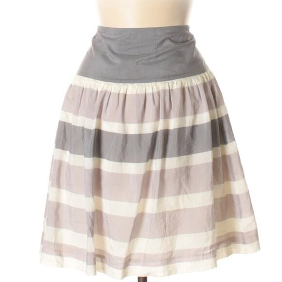 GAP muted colorblock striped short high waisted high rise a-line skirt - Picture 2 of 8